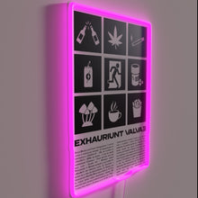 Load image into Gallery viewer, Emergency Exit for Substance Users Neon Wall Sign Warning Label