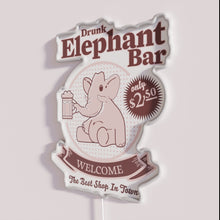 Load image into Gallery viewer, Vibrant Drunk Elephant Bar RGB LED Neon Wall Art Decoration