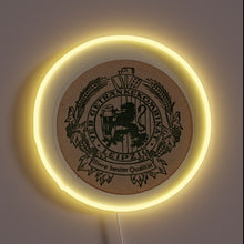 Load image into Gallery viewer, Vintage East German-themed beer coasters with vibrant RGB neon accents.