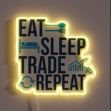 Load image into Gallery viewer, Neon Sign: Stock Market Trading Cycle Motif in Vibrant RGB Lights