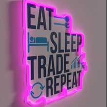 Load image into Gallery viewer, Motivational Trading Sign with Bright RGB Neon Lighting and Colorful Design