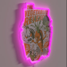 Load image into Gallery viewer, Neon 'Eat Your Veggies' Reminder Sign for Healthy Kids Routine