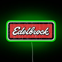 Load image into Gallery viewer, Edelbrock Engines Hot Rod RGB neon sign green