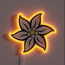 Load image into Gallery viewer, Edelweiss Flower-Inspired RGB Neon Sign from the Alps Mountains Region
