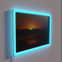 Load image into Gallery viewer, Softly glowing evening ambiance with customizable RGB LED light design.