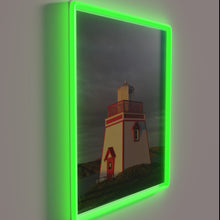 Load image into Gallery viewer, Radiant evening ambiance with customizable color changing LED neon light accents.