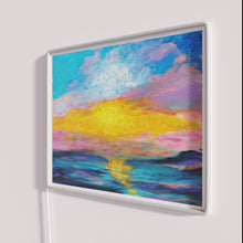 Load image into Gallery viewer, Vibrant evening ambiance with customizable RGB neon signs for homes.