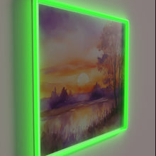 Load image into Gallery viewer, Softly glowing evening ambiance with calming serenity neon art display