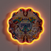 Load image into Gallery viewer, Everything Everywhere All At Once neon sign – colorful multiverse movie wall art featuring cast and surreal visuals from the 2022 sci-fi hit, perfect for film lovers and collectors