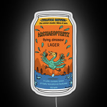 Load image into Gallery viewer, Evolution Brewing Archaeopteryx Flying Dinosaur Lager RGB neon sign white
