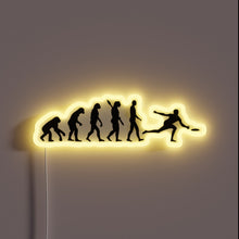Load image into Gallery viewer, Colorful Evolution Frisbee Neon Sign with RGB LED Lighting Effect