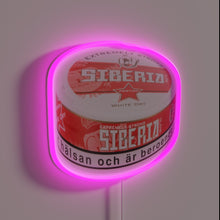 Load image into Gallery viewer, Glowing Siberia Snus Sign with Durable and Vibrant RGB Lighting