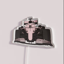 Load image into Gallery viewer, Neon pink racing inspired F1 style sports theme decor lighting.