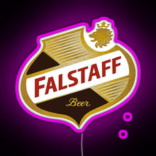 Load image into Gallery viewer, FALSTAFF Beer Shield Beer Retro Vintage RGB neon sign  pink