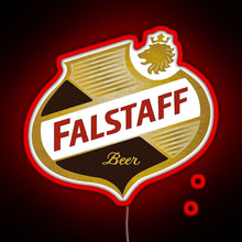 Load image into Gallery viewer, FALSTAFF Beer Shield Beer Retro Vintage RGB neon sign red
