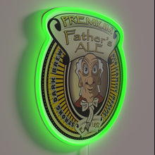 Load image into Gallery viewer, Vibrant 'Father's Ale' Strong Dark Brew Neon Sign in RGB Color