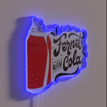 Load image into Gallery viewer, RGB Neon Sign: 'Fernet with Cola' Cocktail Bar Sign Decoration