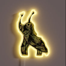 Load image into Gallery viewer, Eye-catching flower mantis silhouette in vibrant RGB LED neon light.