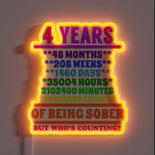 Load image into Gallery viewer, Hope and Sobriety Celebrated with Customizable Four Year Anniversary Sign