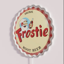 Load image into Gallery viewer, Frostie's iconic retro-style root beer flavored neon bar pub decor