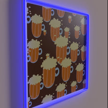 Load image into Gallery viewer, Neon bar decoration featuring a colorful frothy ale design