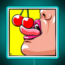 Load image into Gallery viewer, Fruits III RGB neon sign lightblue