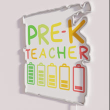 Load image into Gallery viewer, Colorful preschool teacher appreciation gift funny battery life signs neon