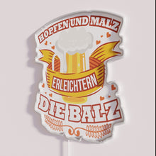 Load image into Gallery viewer, Vintage German-themed beer sign with funny sayings and colorful accents.