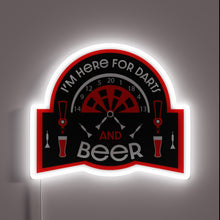 Load image into Gallery viewer, Neon Darts Sign, Perfect Gift for the Loving Father's Fun Space
