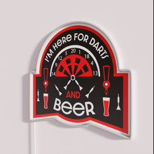 Load image into Gallery viewer, Personalized Neon Sign for Dads Who Love Playing Darts
