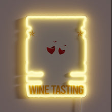 Load image into Gallery viewer, Vibrant RGB neon wine tasting party decor with funny accents