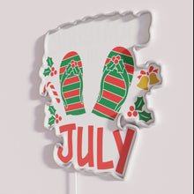 Load image into Gallery viewer, Vibrant Neon Christmas in July Beach Party Decorative Sign Lighting