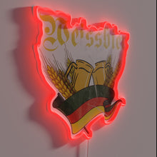 Load image into Gallery viewer, Neon illuminated retro style sign for German beer enthusiasts' dens