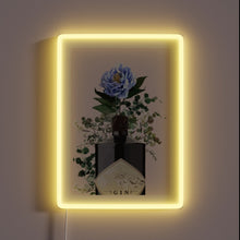 Load image into Gallery viewer, Vibrant neon artwork featuring colorful gin-inspired design in RGB hues.