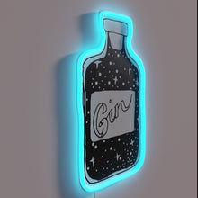 Load image into Gallery viewer, Gin enthusiast's dream decor: colorful LED neon sign in vibrant gin bottle.