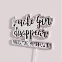 Load image into Gallery viewer, RGB Neon Gin Quote Sign, Makes Gin Disappear in Style