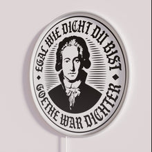 Load image into Gallery viewer, Neon Poetic Inspiration - Johann Wolfgang von Goethe RGB Lit Sign