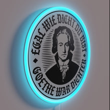 Load image into Gallery viewer, German literary icon's legacy shines bright in radiant RGB neon letters
