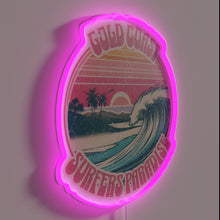 Load image into Gallery viewer, Vibrant Retro Neon Sign Faux Finish, Vintage Surf Inspiration.