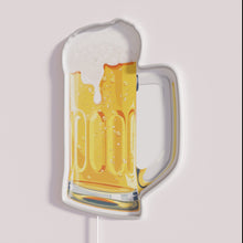Load image into Gallery viewer, Vintage Style Golden Amber Beer Pint Glass Neon Sign Art