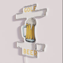 Load image into Gallery viewer, Glowing neon sign for golf lovers and beer enthusiasts ambiance