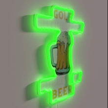 Load image into Gallery viewer, Golf Enthusiast Beer Lover's Neon Sign with Color-Changing Effects