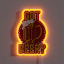 Load image into Gallery viewer, Brighten up your bar with this cool neon beer sign.