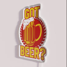 Load image into Gallery viewer, Neon bar decor, LED RGB sign with beer theme graphics