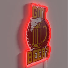 Load image into Gallery viewer, Beer enthusiast's home decor with vibrant RGB neon lighting effects.
