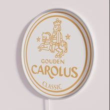 Load image into Gallery viewer, Golden Carolus classic neon wall decor with vibrant colorful RGB lights