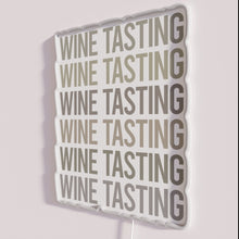 Load image into Gallery viewer, Neon Wine Tasting Room Decorative Wall Sign with Gray Text Art