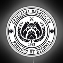 Load image into Gallery viewer, Grayskull Brewing Company RGB neon sign white