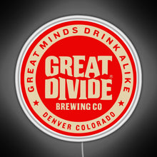 Load image into Gallery viewer, Great Divide Brewing Co Logo RGB neon sign white
