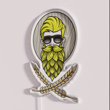 Load image into Gallery viewer, Neon Beer Sign with Hops and Beer Style Design Decor